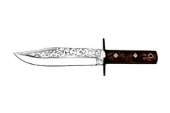 Bora 502 C Paladin Ceviz Saplı Gravürlü Bıçak