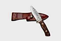 Bora 418 C Wild Boar Ceviz Saplı Gravürlü Bıçak