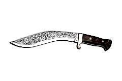 Bora 512 BC Kukri Ceviz Saplı Gravürlü Bıçak