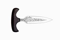 Bora Push Dagger Stabilize Saplı Gravürlü Bıçak